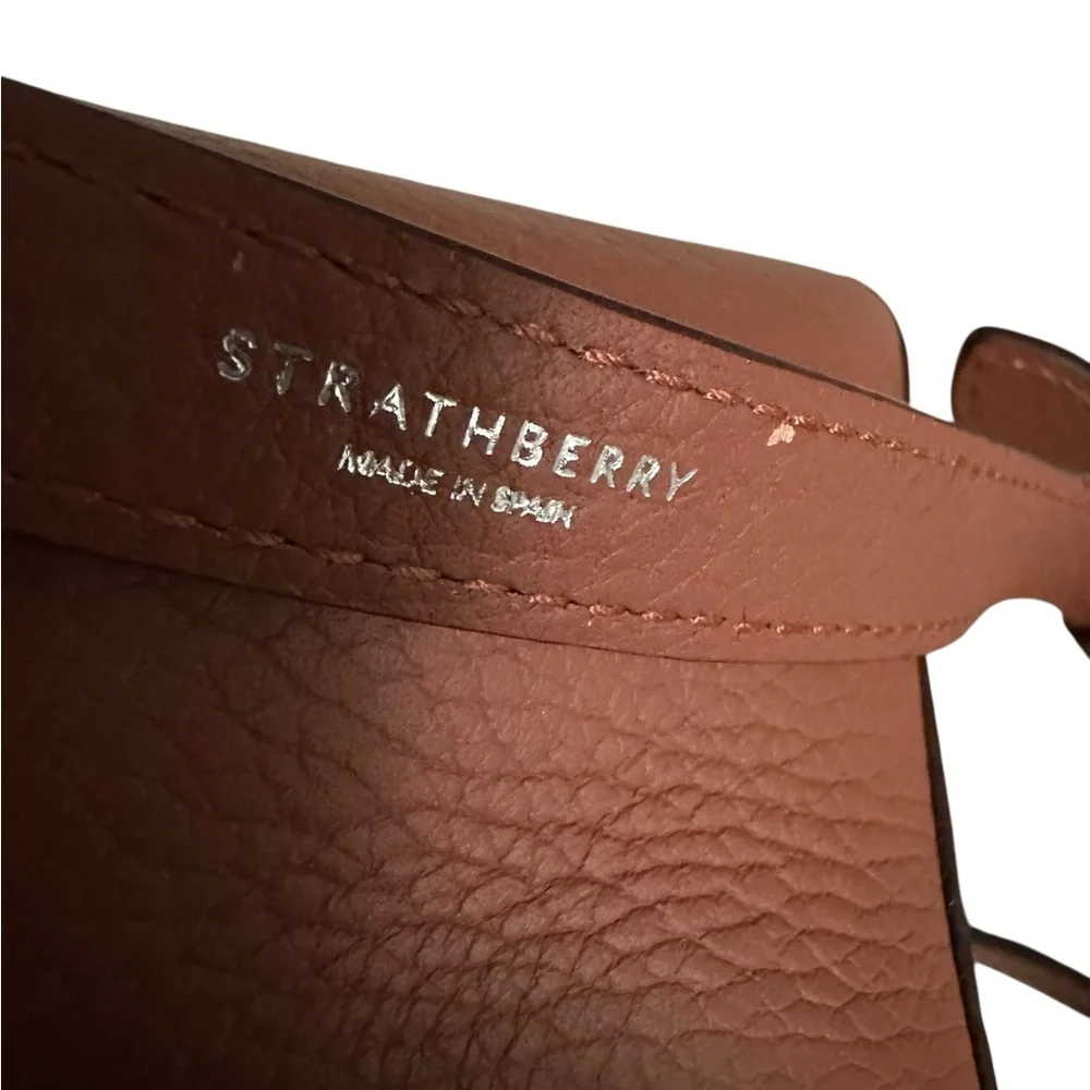 Strathberry Mosaic Nano Suede in Grain Sienna/Dusty Pink NWT MSRP $555 - Picture 11 of 15